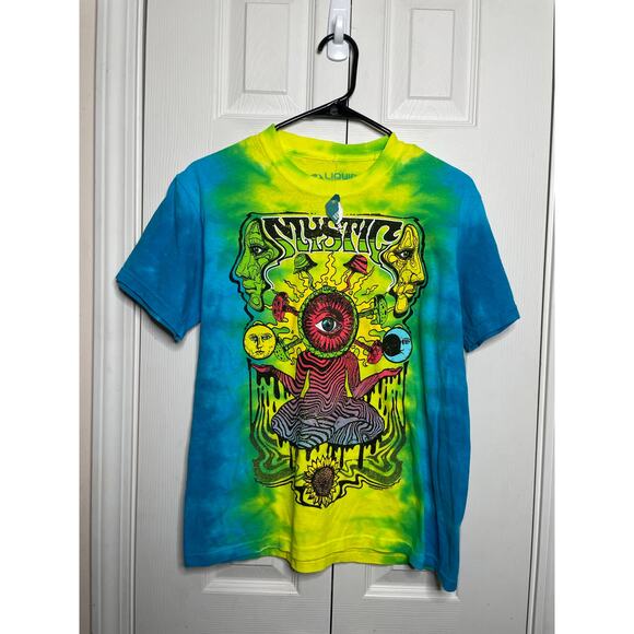 NEW Liquid Blue Mystic Mushrooms Tie Dye Men’s Sz Small - Picture 1 of 5